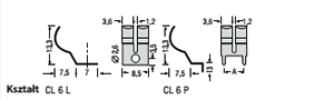 Uszczelki emc do płytek pcb zapinane (clip-on) CL6L, CL6P